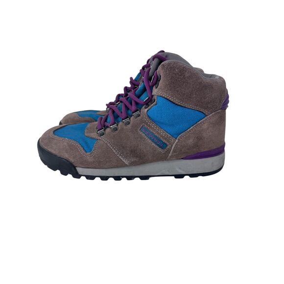 VTG Merrell Westwind GTX Air Cushion Hiking Boots Womens 7.5‎ Brown Blue Lace Up - Picture 2 of 16